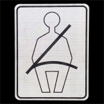 Reflective Aluminum Sign - Diamond Grade Reflective Aluminum Seat Belt Sign